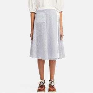 Uniqlo x JW Anderson 2019 | striped wrap circle skirt size small